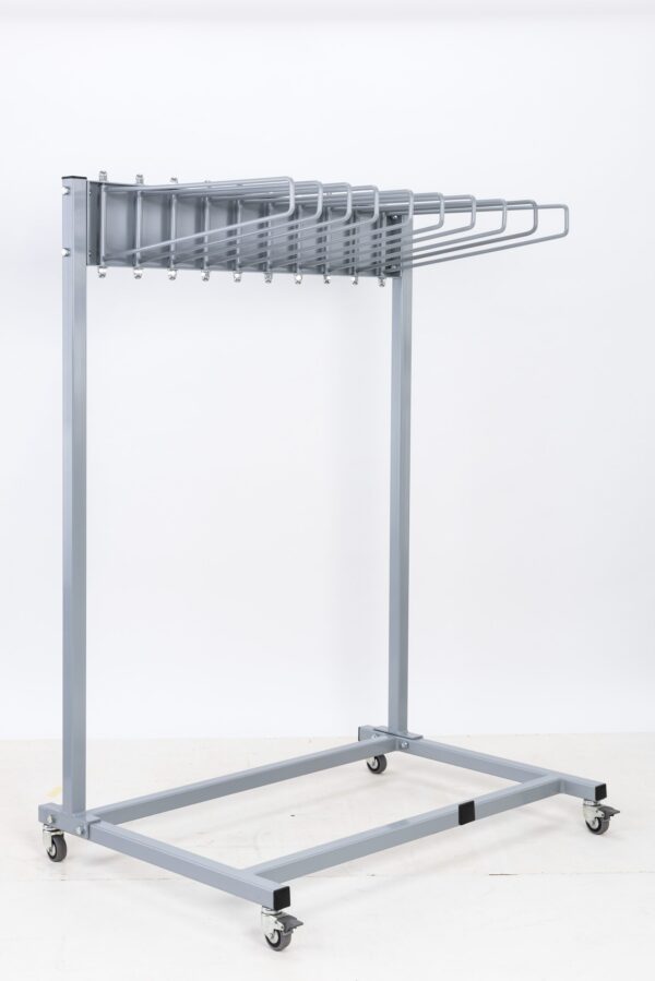 Garment Style Mobile Loop 5 or 10 Arm Apron Rack